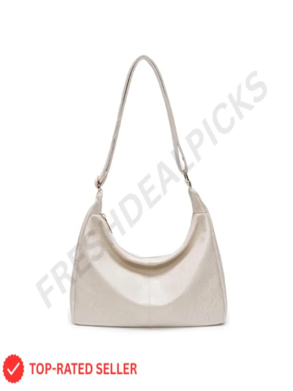 Slouchy Shoulder Bag for Women Foldable Crossbody Hobo Purse in PU Leather